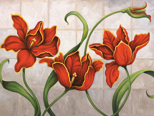Parrot Tulips Canvas Art