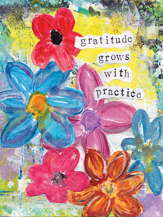 Gratitude Grows With Practice Canvas Art