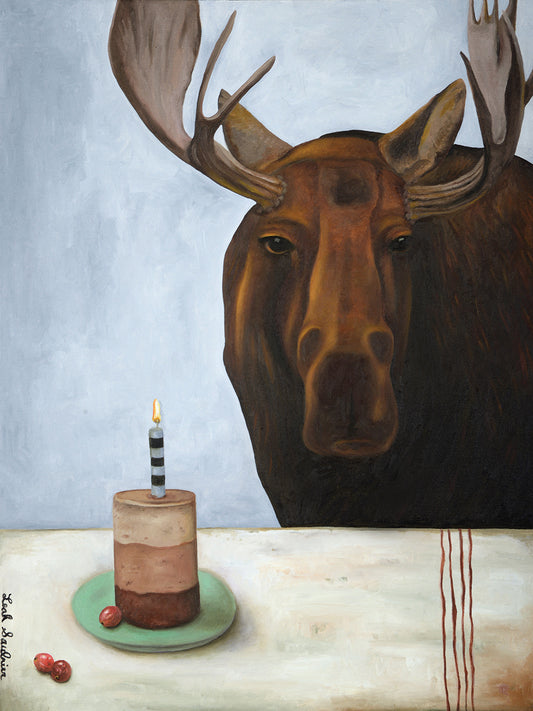 Chocolate Moose Canvas Art