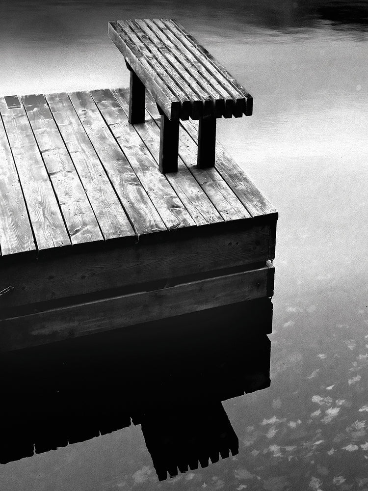 B&W Bench on Lake