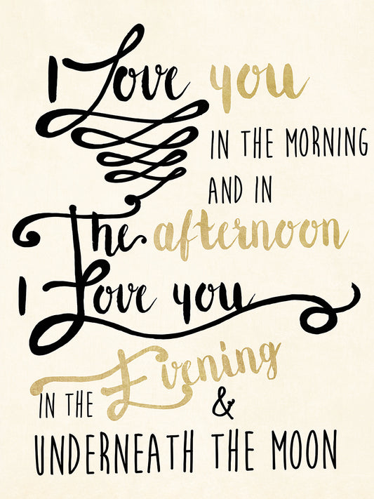 Love You In Morning Canvas Print