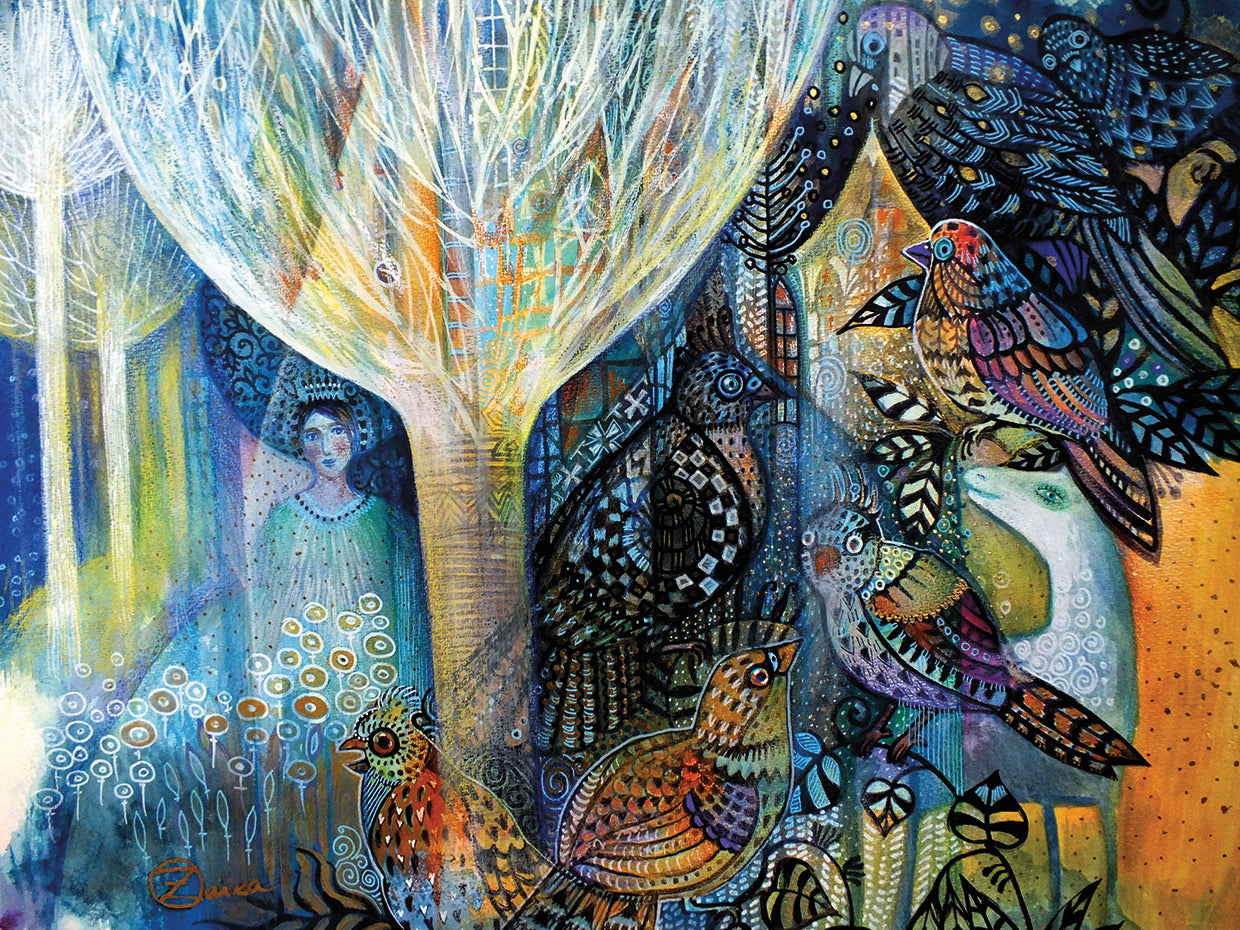 Arte de la lona de primavera