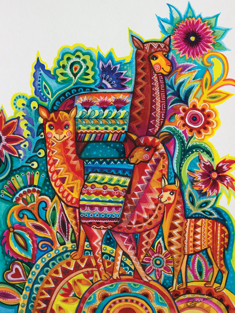 Arte de la lona de la alpaca de México