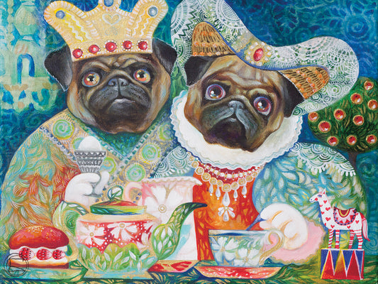 King of Pugs Canvas Print
