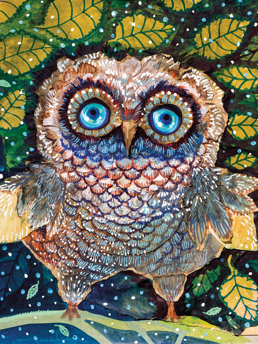 Collage Owl Canvas Print