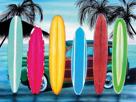Woody & Surfboards Canvas Art
