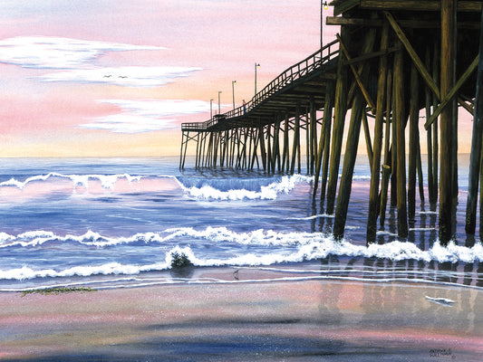 Early Morning Pier Canvas Art