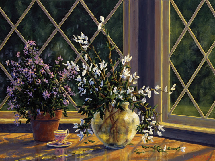 Arte de la lona de los asteres y de las orquídeas