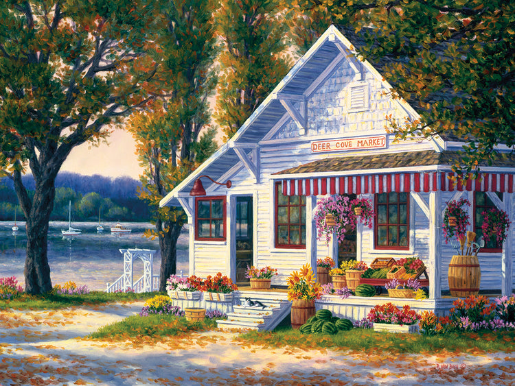 Arte de la lona del mercado de Deer Cove