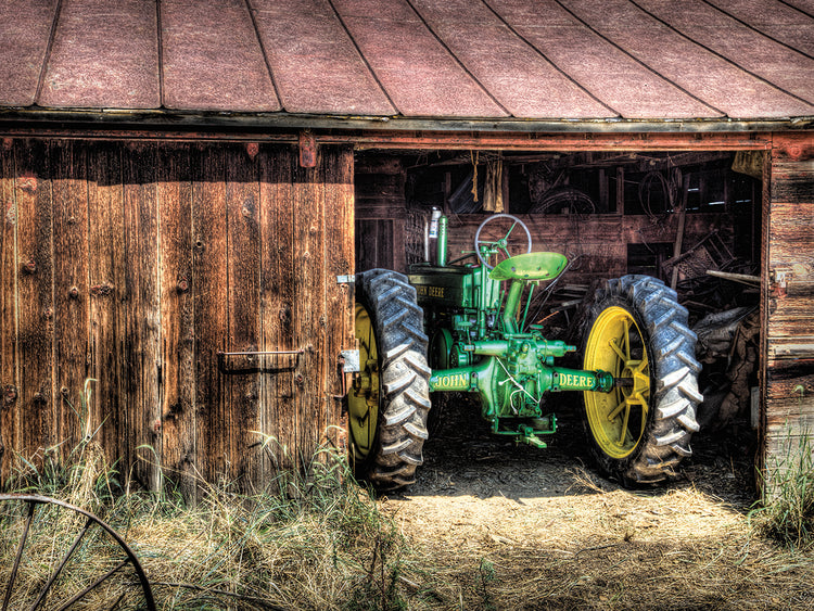Deere in the Barn