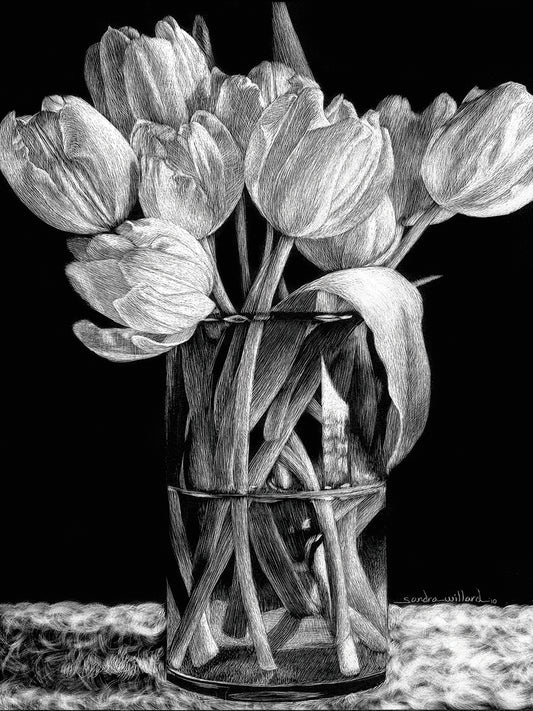 Nine Tulips Canvas Art