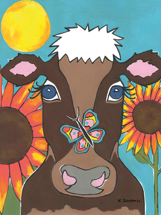 Brown Cow Canvas Art