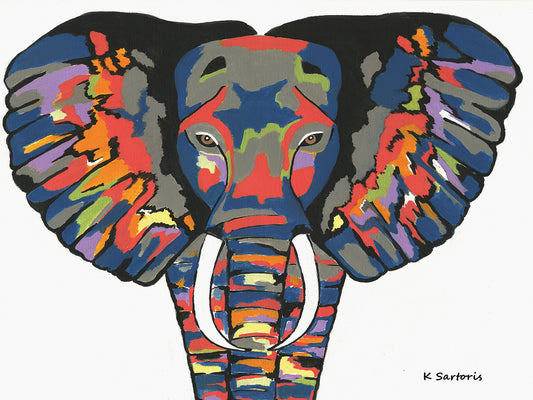 Flashy Elephant Canvas Art