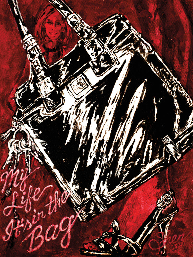 Mi vida está en el arte de la lona de la bolsa