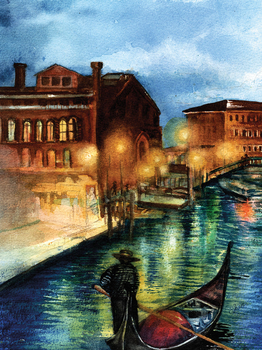 Venice Evening Canvas Art