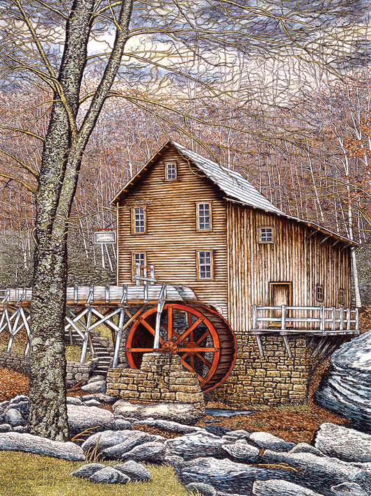 Glade Creek Grist Mill 3 Canvas Art