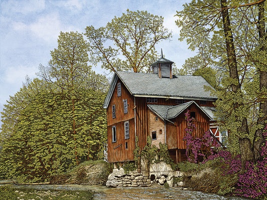 Old Mill In Spring 2 Canvas Art