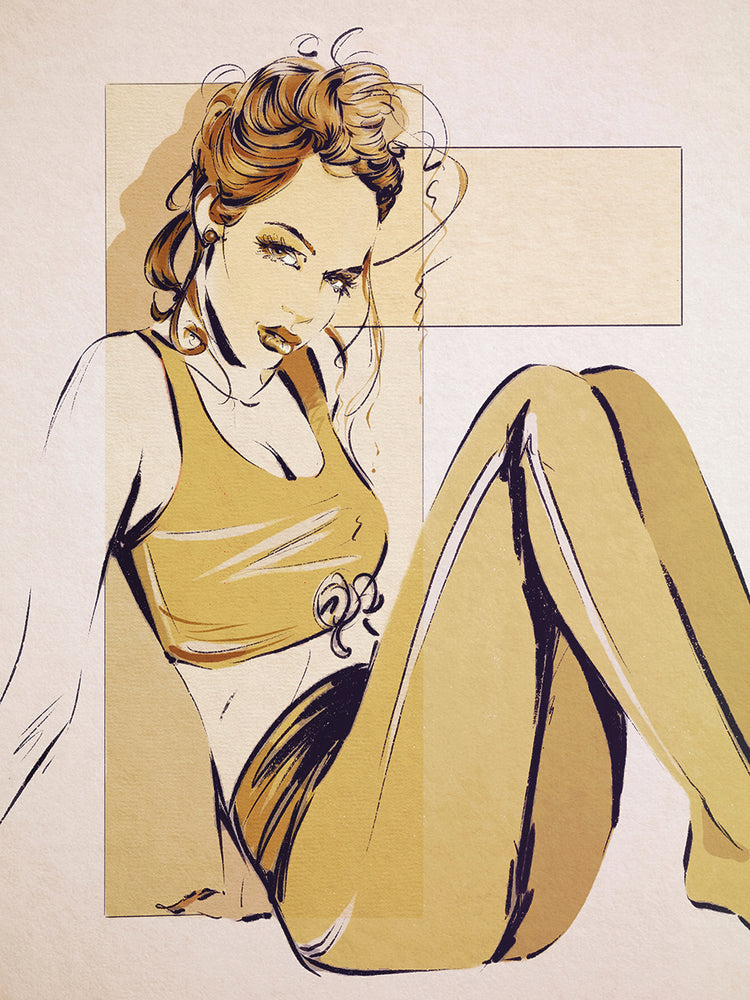 Arte de la lona de descanso de yoga