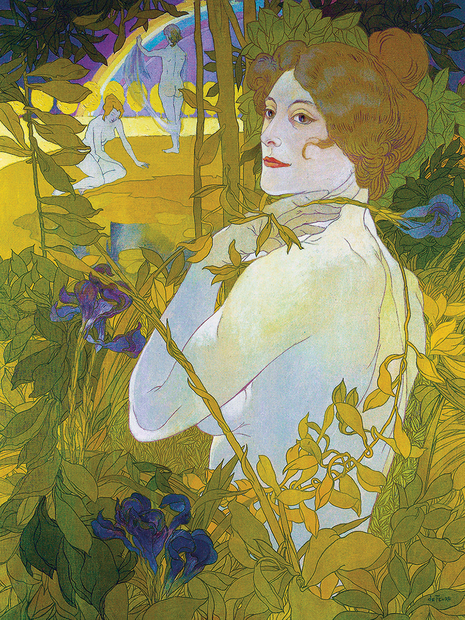Lienzo De Feure La Femme A L'iris