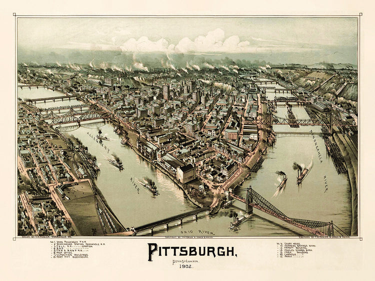 Pittsburgh Pensilvania 1902 Lienzo