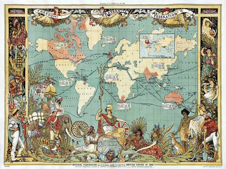 Imperio británico en 1886 Lienzo
