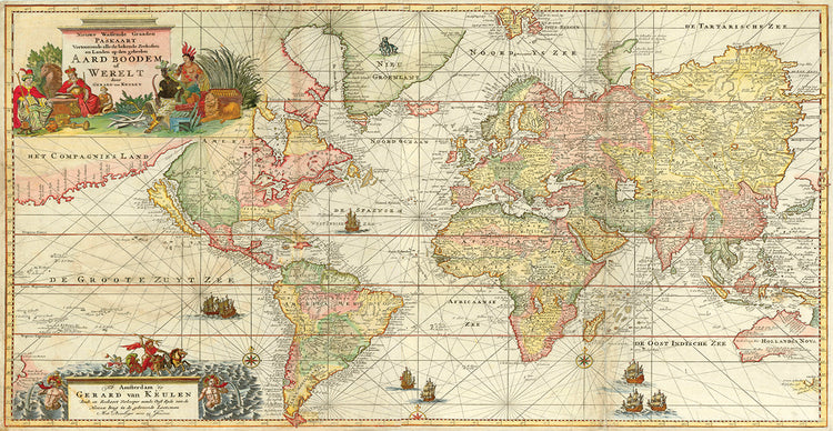 World Map By Gerard Van Keulen