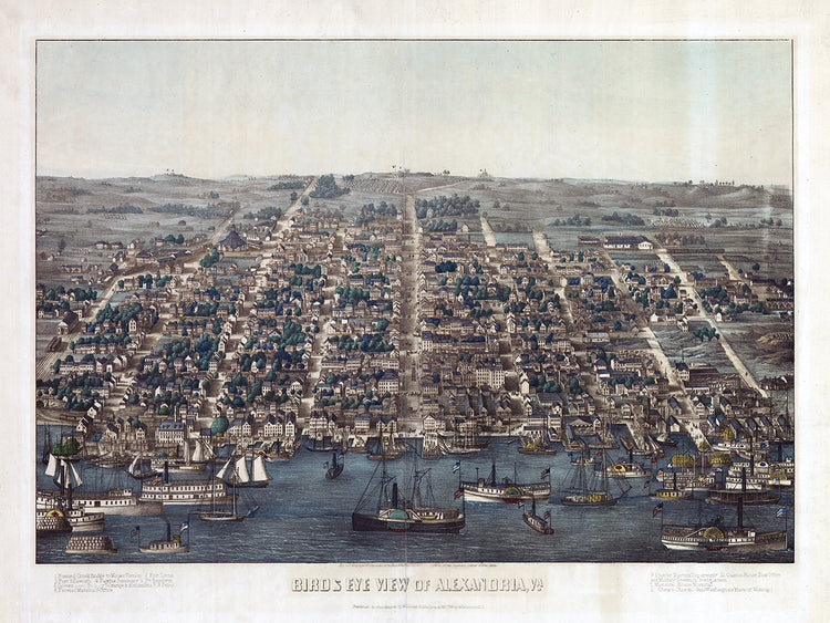 Fuertes de Alexandria Va construidos para defender Washington - Guerra civil 1863 Lienzo