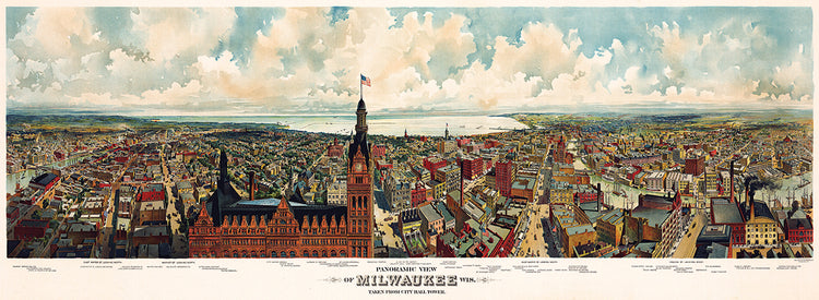 Milwaukee Wisconsin From City Hall Tower 1898