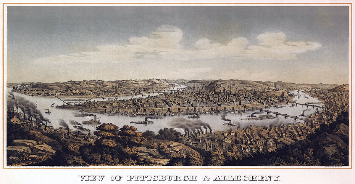 View Of Pittsburgh And Allegheny Pennsylvania 1874