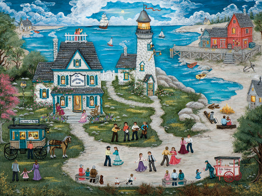 Party at the Lighthouse Inn Canvas Art