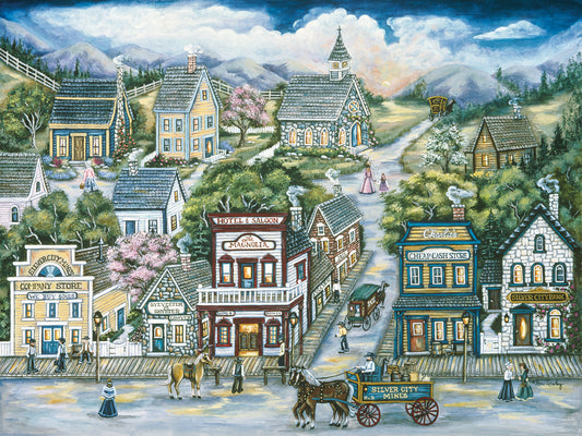 The Mining Town Of Silver City Canvas Art