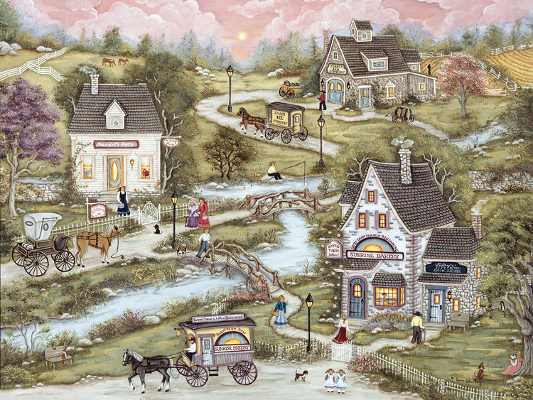 Arte de la lona de la panadería de la salida del sol