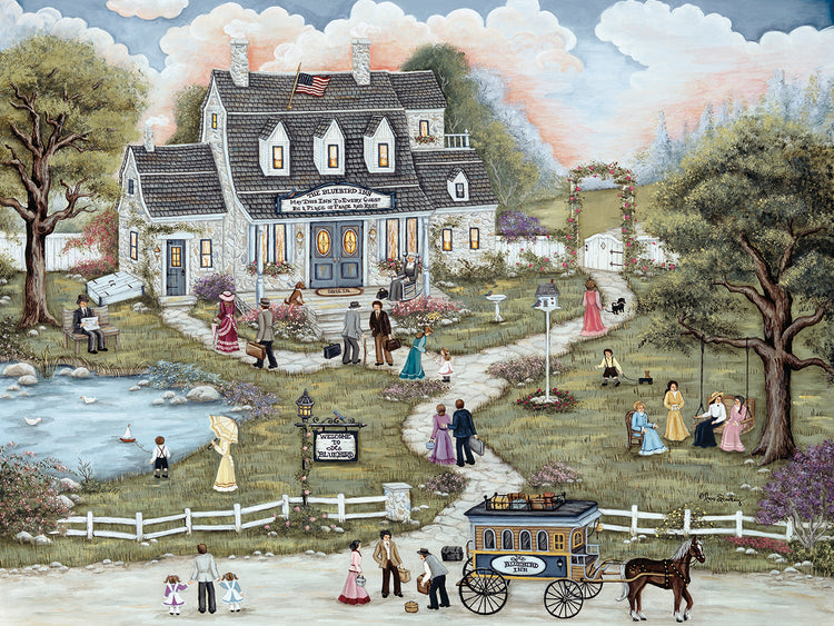 El arte de la lona de Bluebird Inn