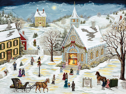 The Children's Christmas Program Canvas Art