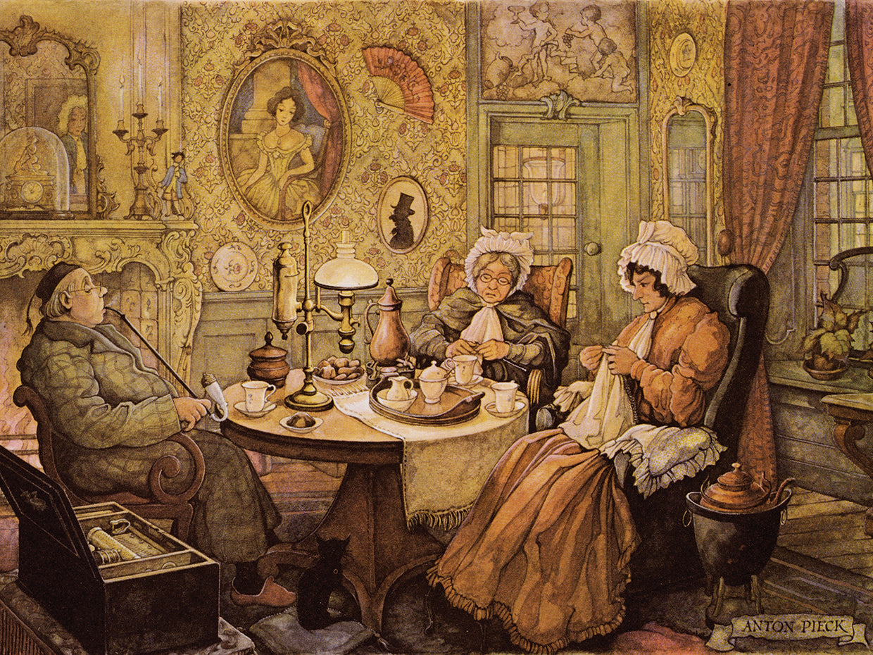 Tea Time Wall Art by Anton Pieck | Fine Art Canvas