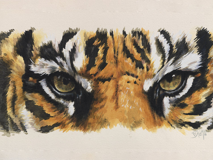 Llamativo lienzo de tigre