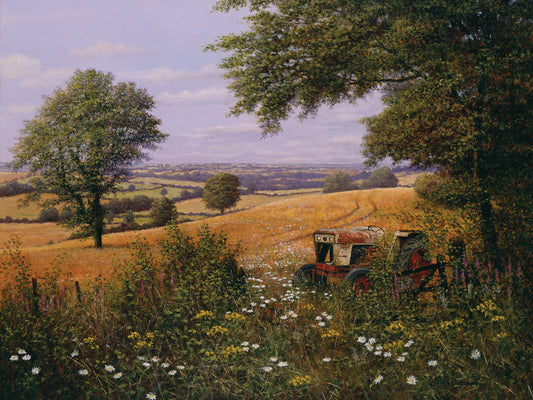 Red Tractor Canvas Art