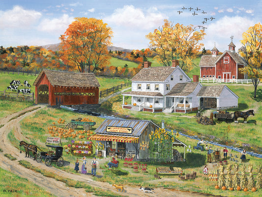 Scarecrow Farm Stand Canvas Art