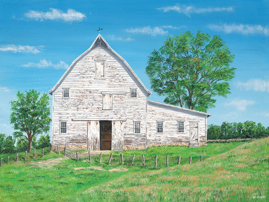 Old White Barn Canvas Art