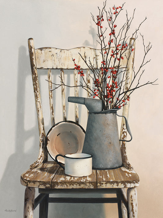 Watering Can On Chair Canvas Art