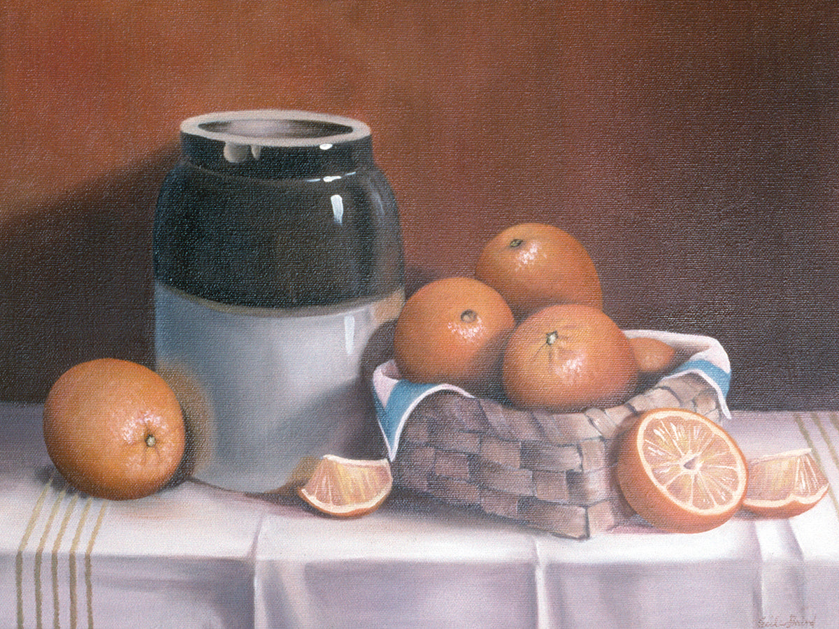 Crock With Oranges
