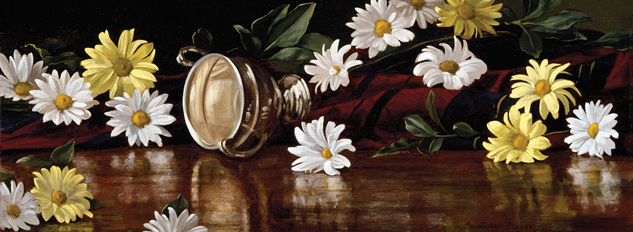 Silver Bowl and Daisies