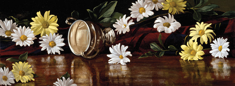 Silver Bowl and Daisies