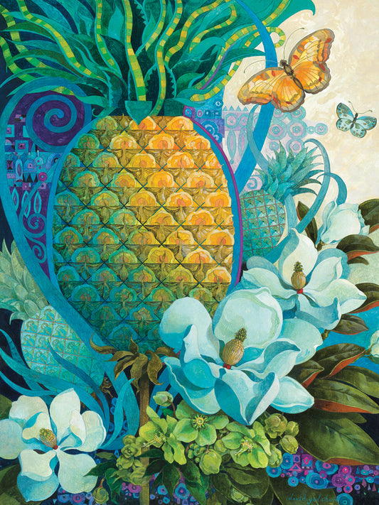 Pineapple Floral Canvas Art
