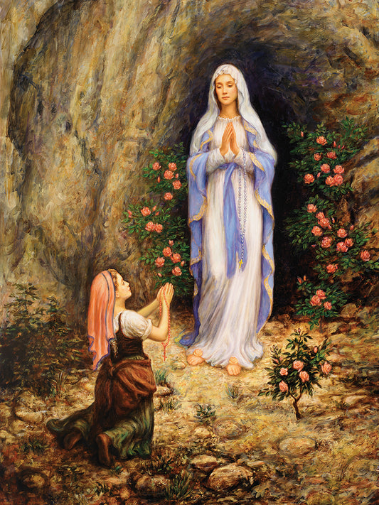 Our Lady Of Lourdes Canvas Art