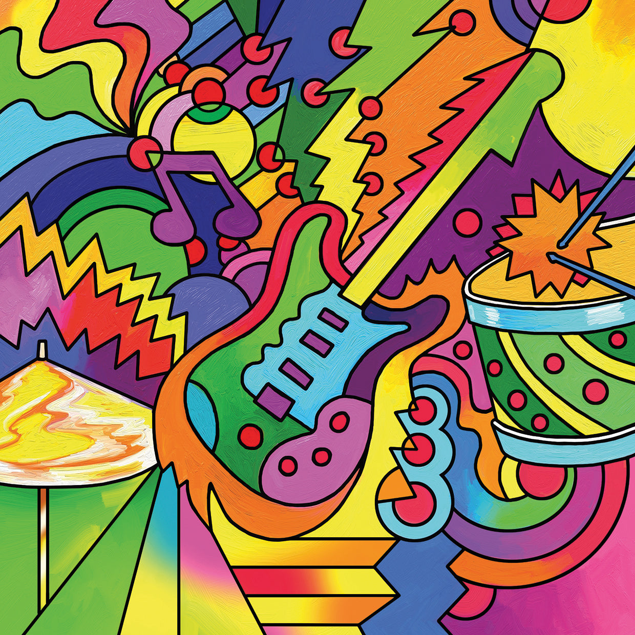 Pop Art Guitar Drum