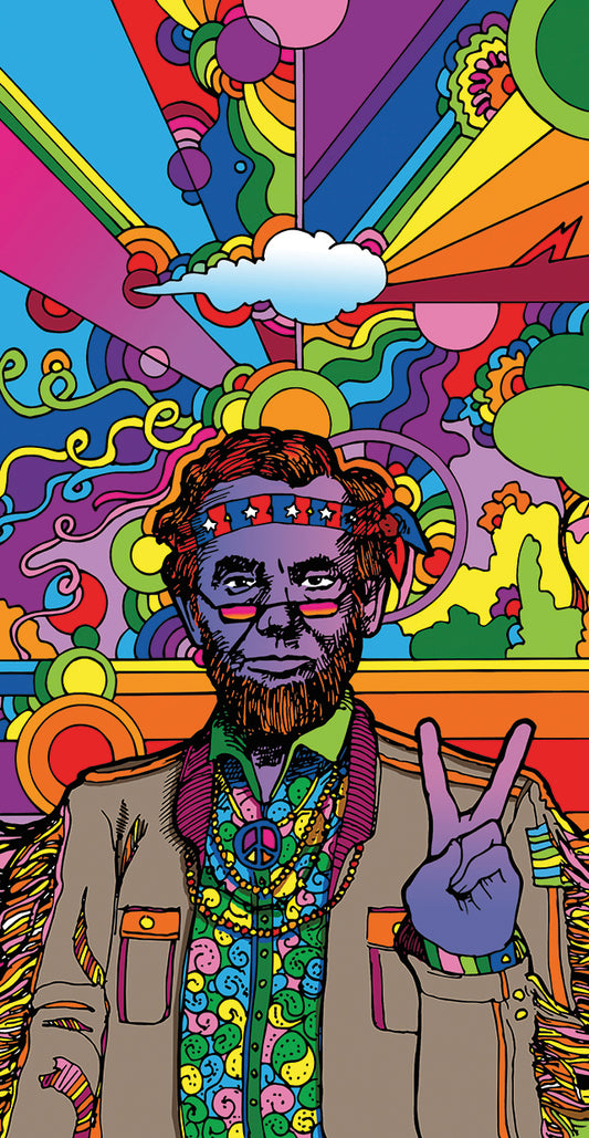 Psychedelic Abe Canvas Art