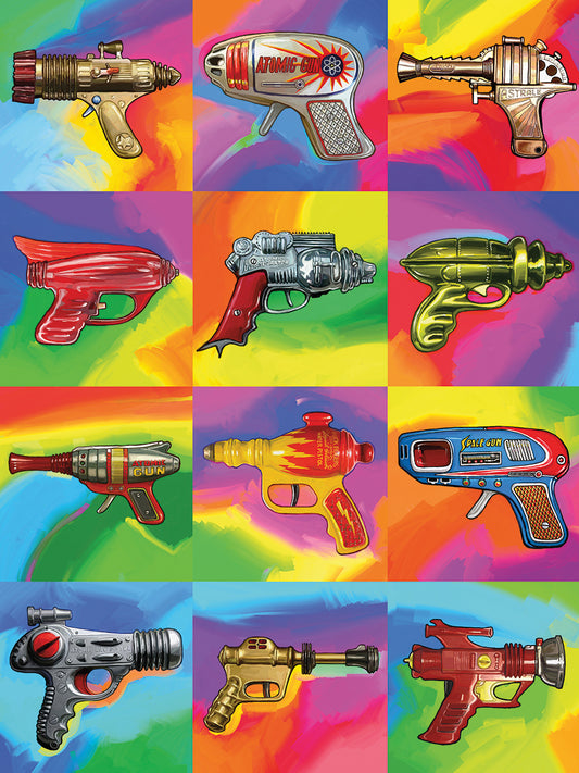 Pop Art Space Guns Canvas Art