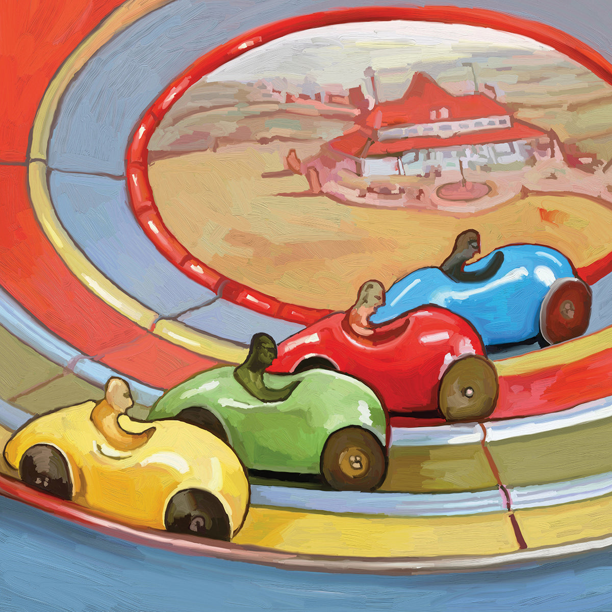 Pop Art Retro Toy Race Cars