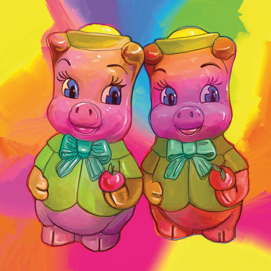 2 Piggies Canvas Art